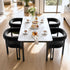 Dining Chairs Set of 4 Velvet Upholstered Barrel Chairs with Curved Armrests & Back Black