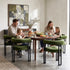 Artiss Dining Chairs Set of 2 Velvet Upholstered Barrel Chairs with Curved Armrests & Back Green