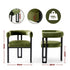 Artiss 6 Piece Velvet Barrel Dining Chairs Set Curved Armrests Green Metal Legs