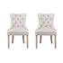 Artiss Dining Chairs Set of 2 Linen French Provincial Beige