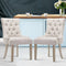 Artiss French Provincial Dining Chairs Set of 2 Linen Tufted Cream Beige
