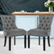 Artiss French Provincial Dining Chairs Set of 2 Velvet Tufted Grey