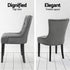 Artiss Dining Chairs Set of 4 Velvet French Provincial Grey