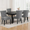 Artiss Set of 4 Grey Velvet French Provincial Dining Chairs Tufted