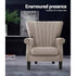 Armchair Wingback Beige Andrew