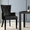 Artiss French Provincial Dining Chair Velvet Tufted Black Accent Chair