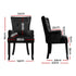 2x Artiss Dining Chairs Velvet French Provincial Armchair Black