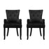 2x Artiss Dining Chairs Velvet French Provincial Armchair Black