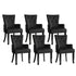 6x Artiss Dining Chairs Velvet French Provincial Armchair Black