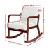 Rocking Armchair Nursing Chair Corduroy Beige