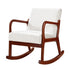 Rocking Armchair Nursing Chair Corduroy Beige