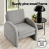 Armchair Accent Chair Lounge Tub Sofa Couch Curved Arm Seat Boucle Grey
