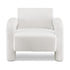 Armchair Accent Chair Lounge Sofa Couch Curved Seat Boucle White