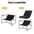 Armchair Lounge Chair Sling Black