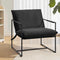 Artiss Sling Armchair Black Polyester Lounge Chair Steel Frame Accent Seat