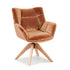 Swivel Chair Armchair Nursing Velvet Brown