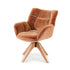 Swivel Chair Armchair Nursing Velvet Brown