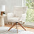 Swivel Armchair – Velvet, 360°, Wooden Frame, Rubber Wood Legs, White