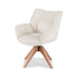 Swivel Chair Armchair Nursing Velvet White