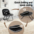 Artiss Foldable Chair 2-In-1 Armchair Lounge Chair Portable Black