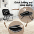 Foldable Chair 2-In-1 Armchair Lounge Chair Portable Black