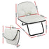 Foldable Chair 2-In-1 Armchair Lounge Chair Portable White