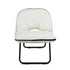 Foldable Chair 2-In-1 Armchair Lounge Chair Portable White