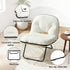 Foldable Chair 2-In-1 Armchair Lounge Chair Portable White