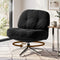 Swivel Chair Nursing Armchair Lounge Corduroy Steel Star Base Black