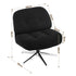 Swivel Chair Nursing Armchair Lounge Corduroy Steel Star Base Black