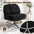Swivel Chair Nursing Armchair Lounge Corduroy Steel Star Base Black