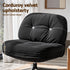Swivel Chair Nursing Armchair Lounge Corduroy Steel Star Base Black