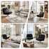 Swivel Chair Nursing Armchair Lounge Corduroy Steel Star Base Black