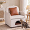 Artiss Armchair PU Leather Pet Accent Lounge Chair Cushion Beige