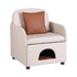 Artiss Armchair PU Leather Pet Accent Lounge Chair Cushion Beige