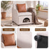 Artiss Armchair PU Leather Pet Accent Lounge Chair Cushion Beige