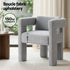 Armchair Accent Chair Lounge Sofa Couch Boucle Fabric Grey