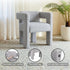 Armchair Accent Chair Lounge Sofa Couch Boucle Fabric Grey