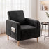 Artiss Reclining Armchair, Velvet Sofa Bed Daybed, Single Chair, Black