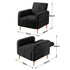 Artiss Reclining Armchair, Velvet Sofa Bed Daybed, Single Chair, Black