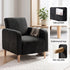 Artiss Reclining Armchair, Velvet Sofa Bed Daybed, Single Chair, Black