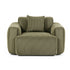 Artiss Compressed Armchair Sofa with Cushion Corduroy No Assembly Green