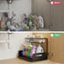 Under Sink Organizer Storage L Shape 1 Pull Out Drawers Kitchen Cabinet Shelf