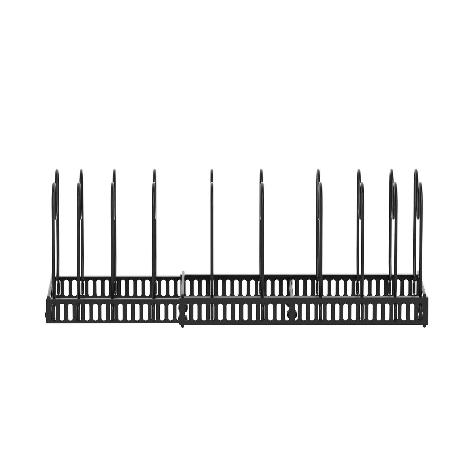 Expandable Pots and Pans Organizer Rack Cookware Holder Kitchen Cabinet Rack