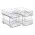 Artiss 2 Pack Clear Pull Out Cabinet Organiser 2 Tier Storage Drawers