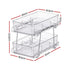Artiss 2 Pack Clear Pull Out Cabinet Organiser 2 Tier Storage Drawers