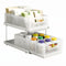Artiss Under Sink Organizer 2 Tier Pull Out Drawer with Removable Baskets & Divider White