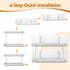 Artiss Under Sink Organizer 2 Tier Pull Out Drawer with Removable Baskets & Divider White