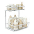 Under Sink Organizer Storage with 2 Slide Out Drawers 5 Adjustable Height Bathroom Kitchen Cabinet