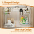Under Sink Organizer Storage with 2 Slide Out Drawers 5 Adjustable Height Bathroom Kitchen Cabinet